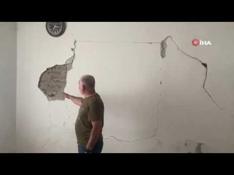 Çanakkale’de depremin ardından bazı evlerde çatlaklar oluştu