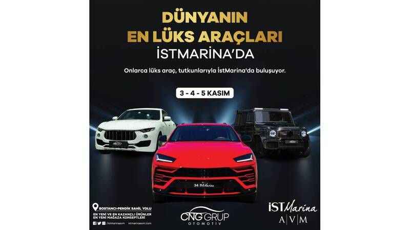 İstMarina AVM milyon dolarlık otomobillere ev sahipliği yapacak