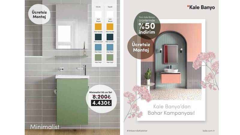 Kale Banyo mobilyalarında yaz fırsatı devam ediyor 