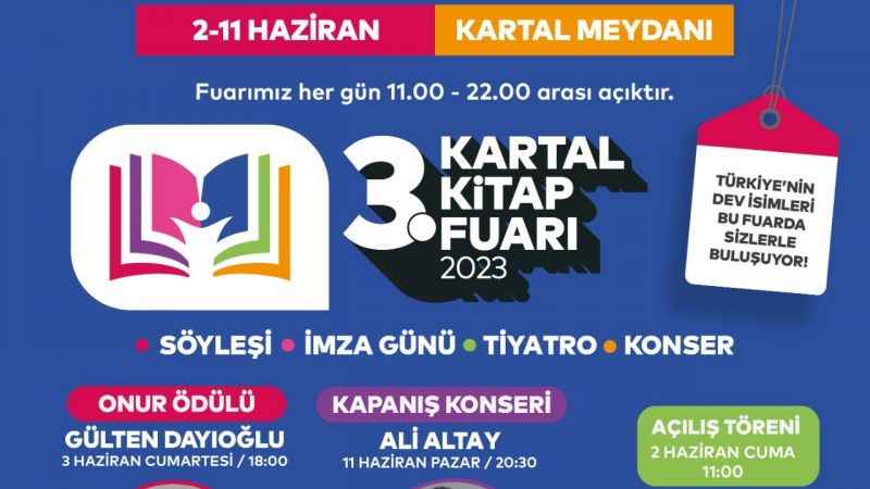 Kartal Kitap Fuarı 3. kez kapılarını açıyor