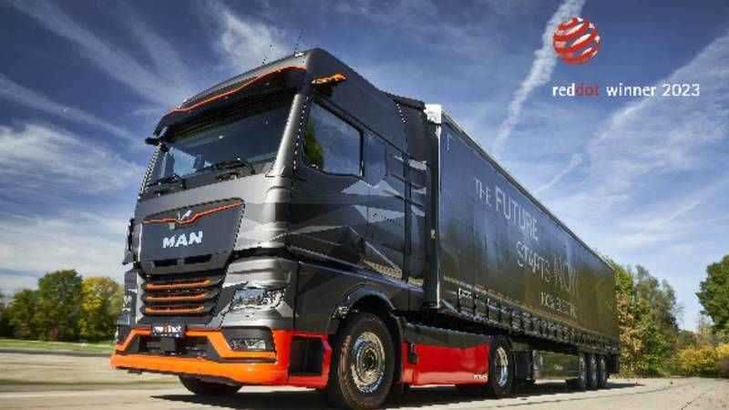  MAN eTruck, heyecan verici görünümü ile ‘2023 Red Dot Tasarım Ödülü’nü kazandı