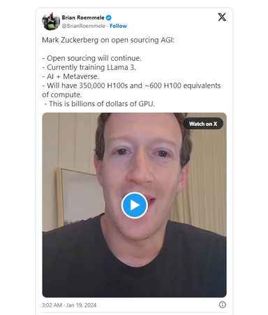 Zuckerberg'in 'insan seviyesinde yapay zeka' girişimi