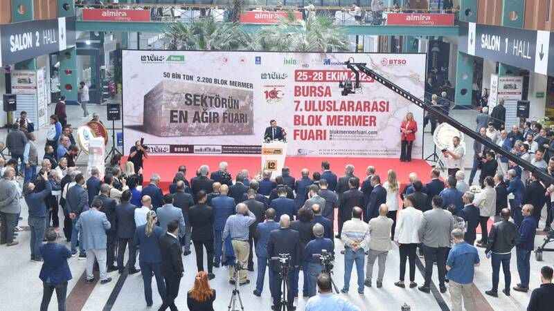 7. Bursa Blok Mermer Fuarı kapılarını açtı