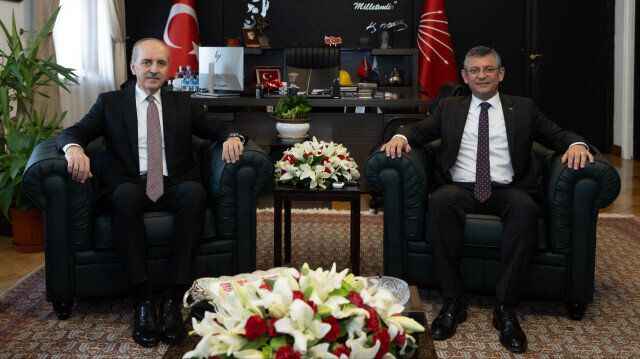 TBMM Başkanı Numan Kurtulmuş'tan Özgür Özel'e ziyaret