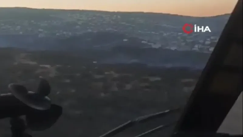 İzmir’de yerleşim yerlerine yakın alanda büyük yangın: Site tahliye edildi