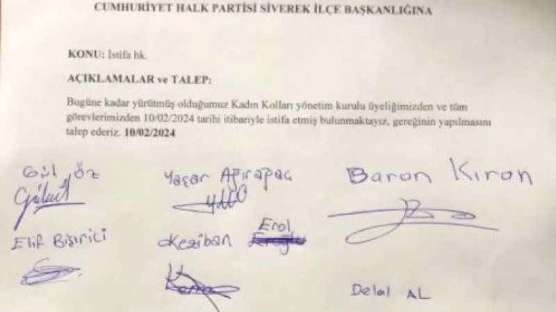 Siverek CHP teşkilatında toplu istifa