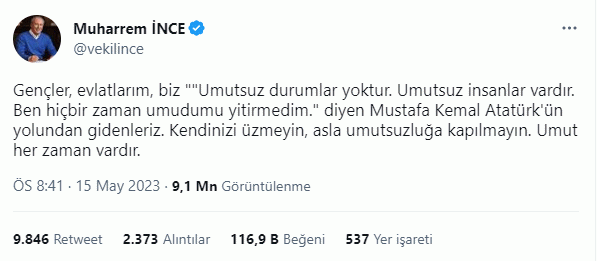 Umutsuzluğa kapılmayın