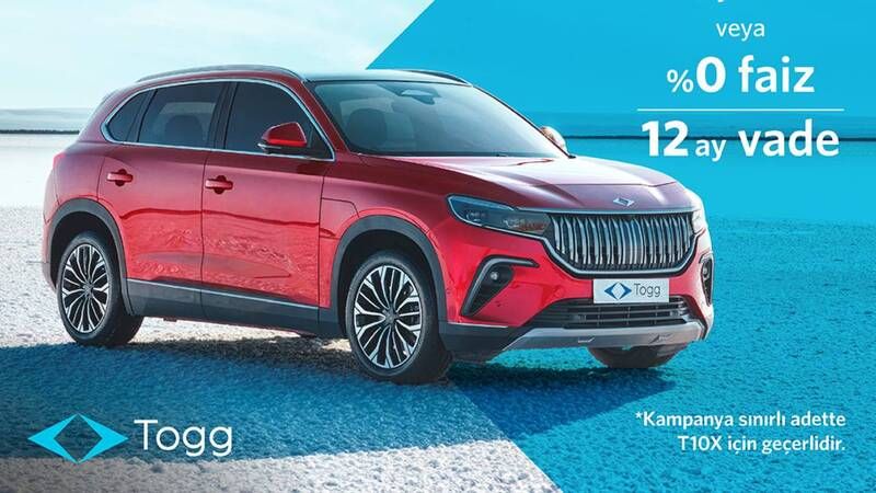 Togg’un avantajlı kredi fırsatları şimdi T10X’in tüm versiyonlarında geçerli