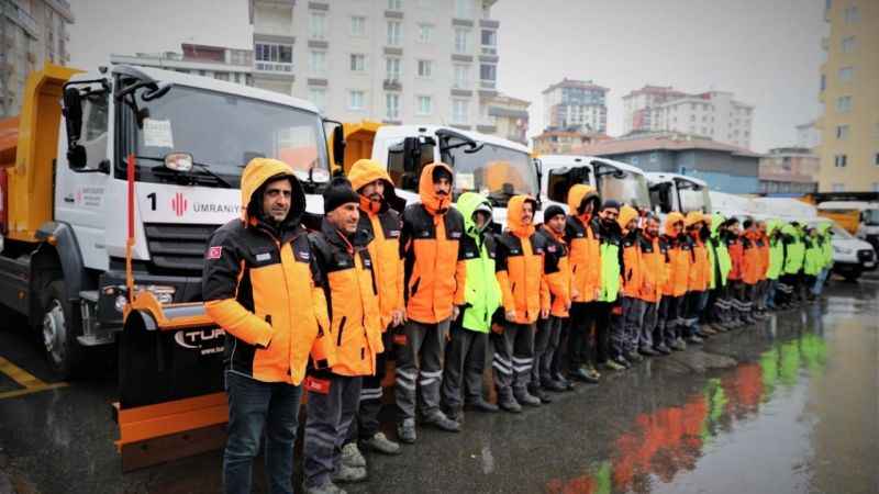 Ümraniye Belediyesi'nde kar nöbeti başladı