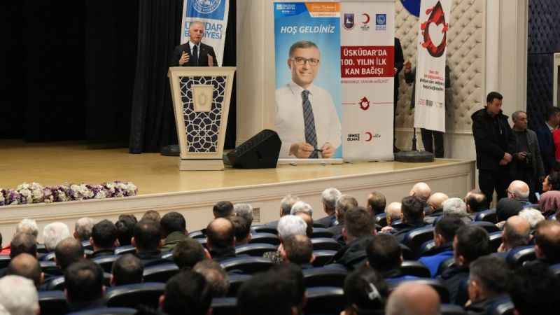 Üsküdar'da 100. yılın ilk kan bağışı etkinliği düzenlendi