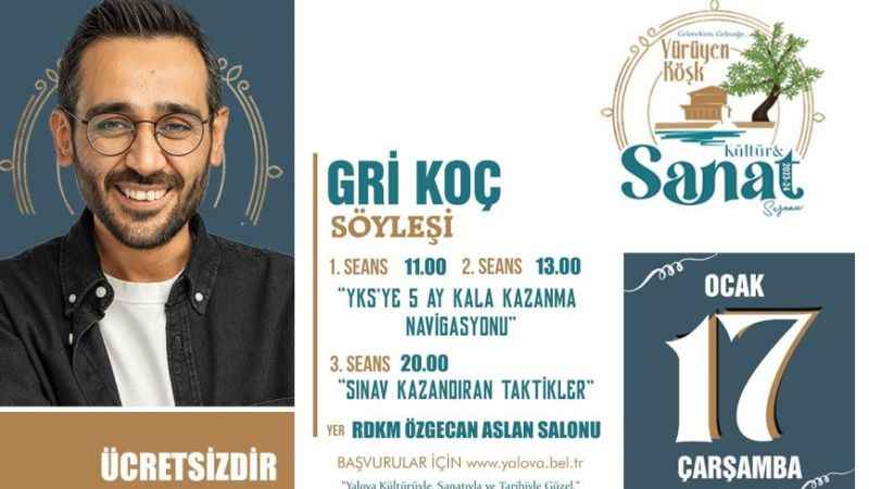 Gri Koç Yalova'da özel sınav taktikleri verecek