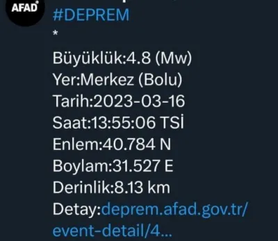 Bolu’daki deprem İstanbul'da da hissedildi