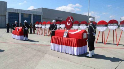 Suriye şehitleri memleketlerine uğurlandı