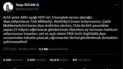 Tanju Özcan’dan CHP'ye HDP tepkisi