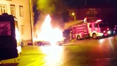 Kırıkkale’de park halindeki otomobil alevlere teslim oldu