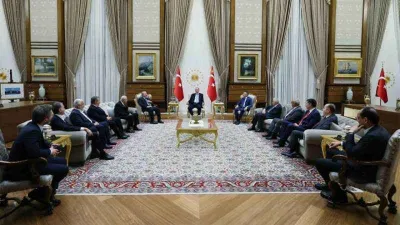 Cumhurbaşkanı Erdoğan, TBMM Başkanı Şentop ve Cumhur İttifakı liderlerini kabul etti