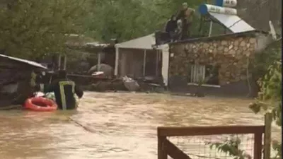 Simav’da selde 67 evi ve bir besihaneyi su bastı, 20 hayvan telef oldu