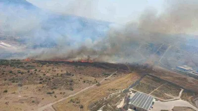 İzmir’de otluk ve makilik yangını kontrol altına alındı