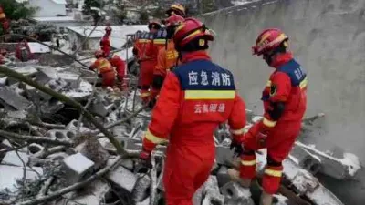 Çin’de heyelan 18 evi ve 47 kişiyi altına aldı