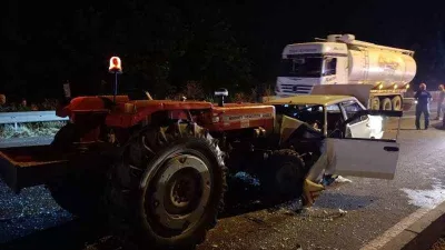 Alkollü traktör sürücüsü D-100’ü birbirine kattı