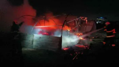 Hatay'da çadırda yangın