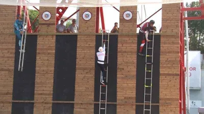 Dünya itfaiyecileri yangına değil, madalyaya koştu