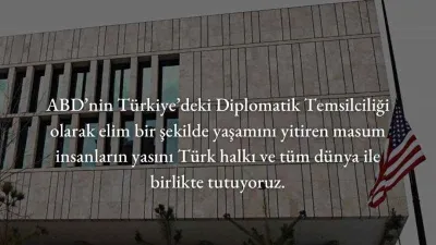 ABD Büyükelçiliği’nde bayrak yarıya indirildi