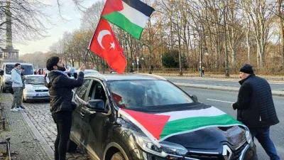 Berlin’de Filistin’e destek konvoyu