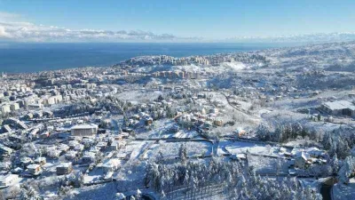 Trabzon beyaz gelinliği giydi