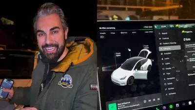 Şarjı biten Tesla kilitlendi