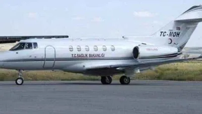 Ambulans uçak bebek için havalandı