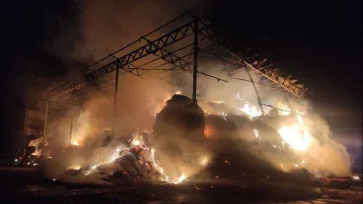 Karacabey’de korkutan çiftlik yangını