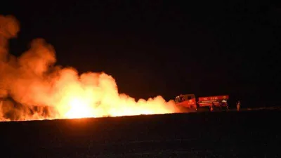 Keşan'da 100 dönüm alanda ekili buğday kül oldu