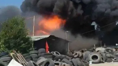 Lastikler alev topuna döndü