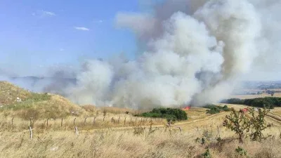 Keşan'da tarla yangınında 2 bin dönüme yakın arazi küle döndü