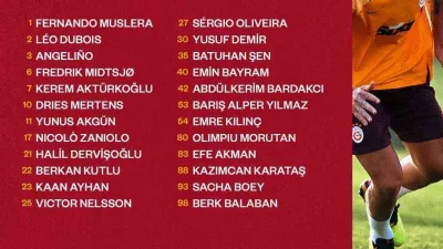 Galatasaray’ın, Zalgiris Vilnius maçı kadrosu belli oldu