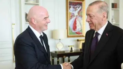 Erdoğan, FIFA Başkanı Gianni Infantino'yu kabul etti