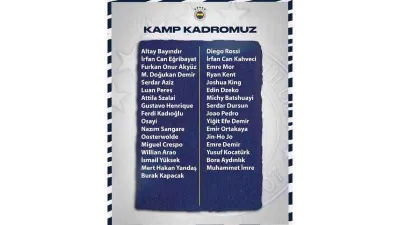 Fenerbahçe'nin Rusya hazırlık kampı kadrosu belli oldu
