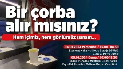 Maltepe Belediyesi'nden sıcak çorba etkinliği