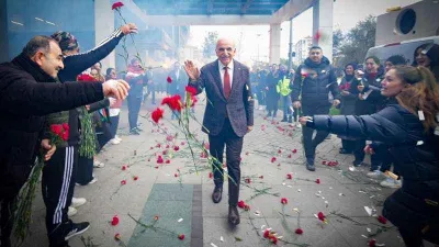Yeniden aday olan Başkan Yıldırım'a coşkulu karşılama