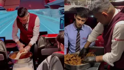 Şehirlerarası yolcu otobüsünde kek ve çayın yerini çiğköfte aldı