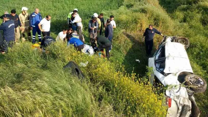 Şarampole yuvarlanan otomobilde Hasret Çağlar yaşamını yitirdi