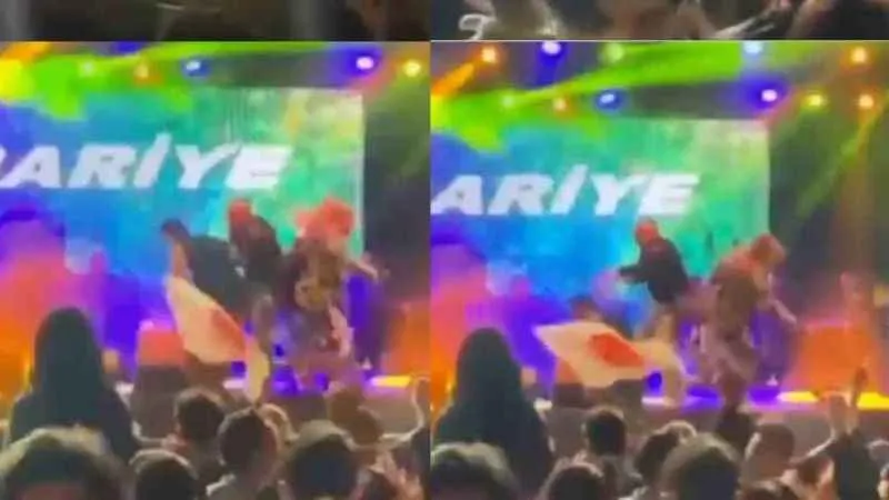 Ünlü sanatçı Kibariye hayranı yüzünden sahneden düştü!