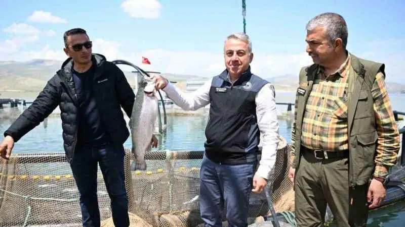 Denizi olmayan Kayseri’de somon hasadı