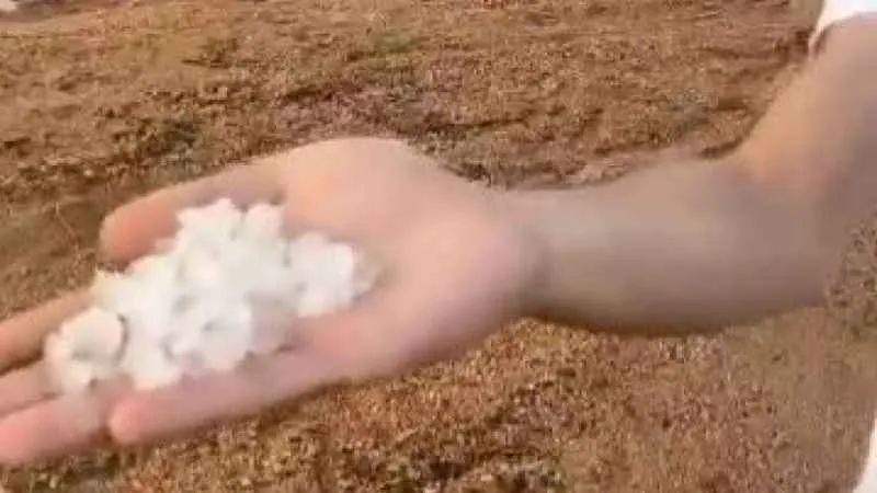 Elazığ’da dolu yağışı