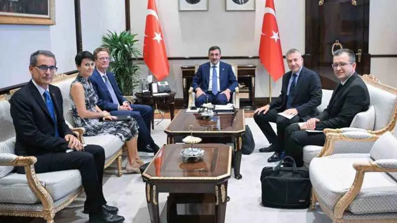 Cumhurbaşkanı Yardımıcısı Yılmaz, Avrupa Birliği Türkiye Delegasyonu Başkanı ile görüştü