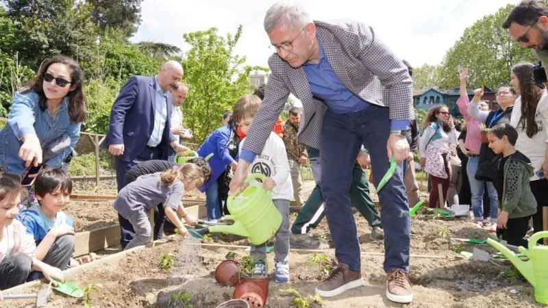 Ata tohumu yerli fideler Üsküdar'da toprakla buluştu