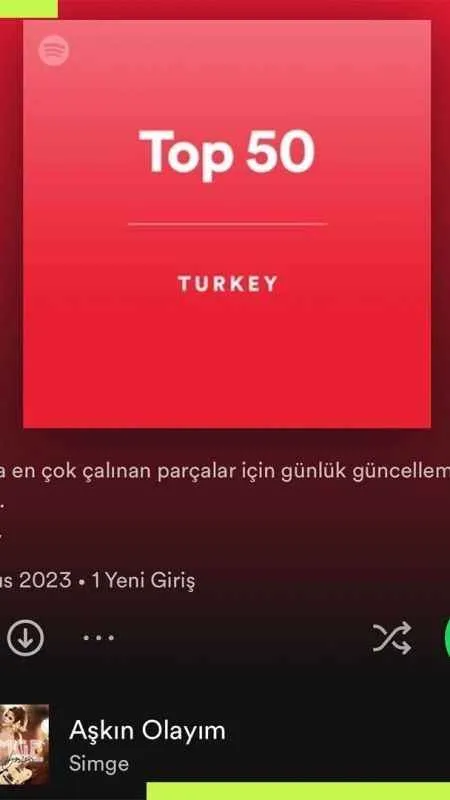 Simge’nin “Aşkın Olayım” şarkısı Spotify’da şampiyon oldu