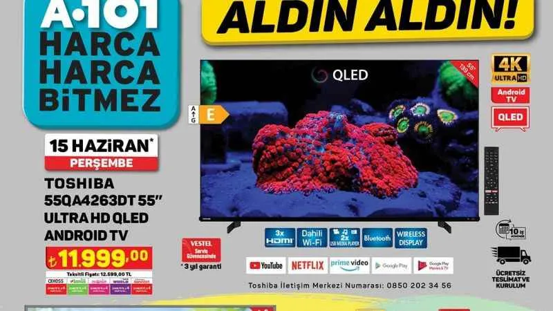 En uygun televizyon, beyaz eşyalar A101'de