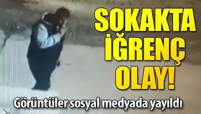 Sokakta iğrenç olay!